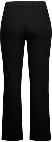 Ulla Popken Basic Mony Tapered Leg Stretch Pants Black - Jeans & Pantaloni Donna Taglie Comode – Plus Size - 