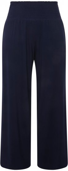 Ulla Popken Wide Leg Smocked Waist Knit Pants Night Blue - Jeans & Pantaloni Donna Taglie Comode – Plus Size - Jeans e Pantaloni Donna, EU 42-70