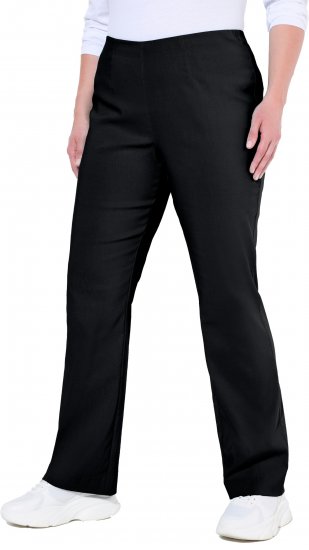 Ulla Popken Bengaline Elastic Waist Thermal Pants Black - Jeans & Pantaloni Donna Taglie Comode – Plus Size - 