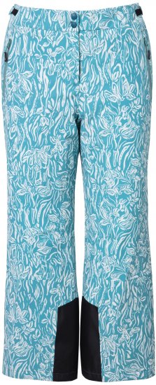 Ulla Popken Floral Print Ski Pants Ice Green - Jeans & Pantaloni Donna Taglie Comode – Plus Size - 