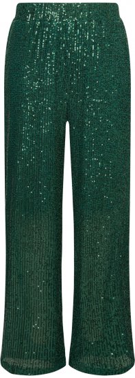 Ulla Popken Wide Leg Sequined Pants Dark Green - Jeans & Pantaloni Donna Taglie Comode – Plus Size - Jeans e Pantaloni Donna, EU 42-70
