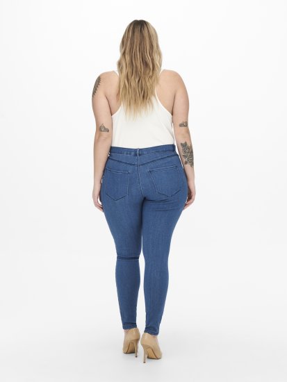 Only Carmakoma Thunder Life Skinny Fit Jeans Blue Denim - Jeans & Pantaloni Donna Taglie Comode – Plus Size - 