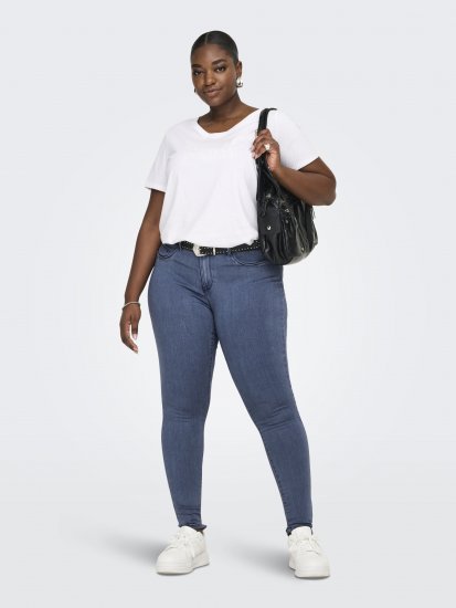 Only Carmakoma Thunder Life Skinny Fit Jeans Blue Denim - Jeans & Pantaloni Donna Taglie Comode – Plus Size - 