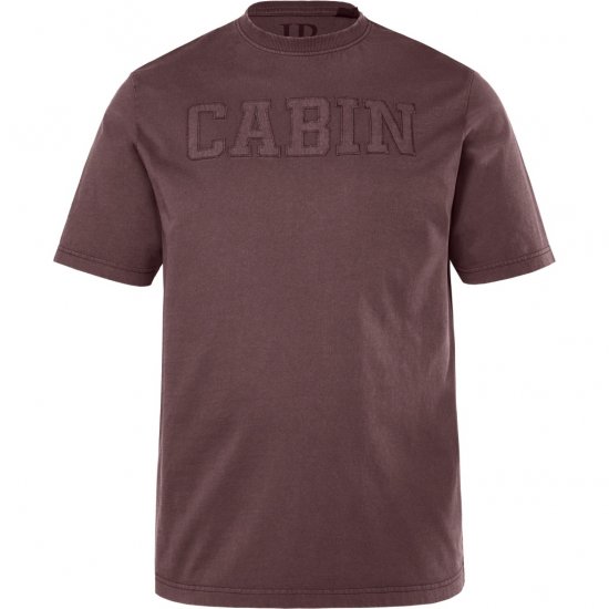 JP1880 T-Shirt Short Sleeve Cabin Mahogany Brown - Magliette - Magliette Uomo Taglie Forti