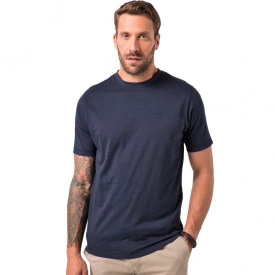 JP1880 T-Shirt Short Sleeve Soft Jersey Navy - Magliette - Magliette Uomo Taglie Forti