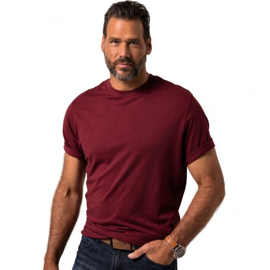 JP1880 T-Shirt Short Sleeve Soft Jersey Red - Magliette - Magliette Uomo Taglie Forti
