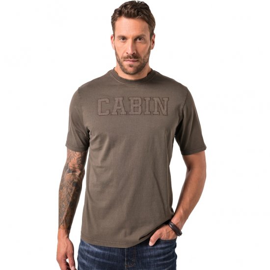 JP1880 T-Shirt Cabin Vintage Mocha - Magliette - Magliette Uomo Taglie Forti