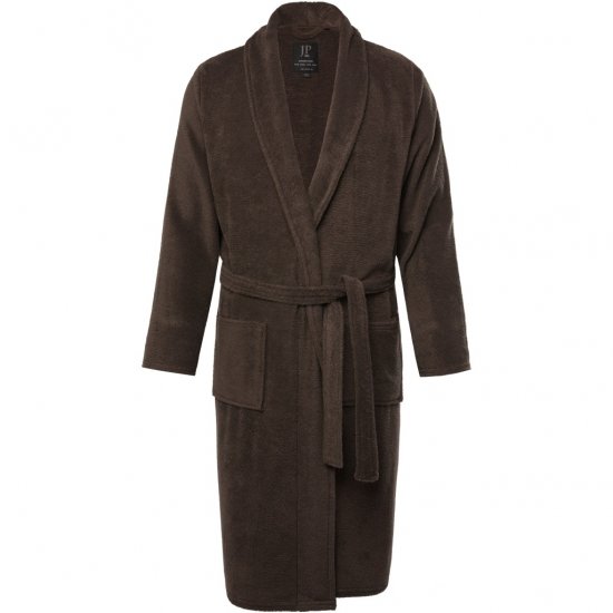 JP1880 Bathrobe Extra Soft Terry Cloth Brown - Intimo & costumi da bagno - Intimo Taglie Forti Uomo