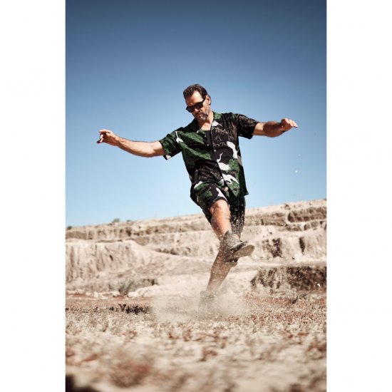 JP1880 Bermuda Shorts All-over Print Black - Shorts - Pantaloncini Uomo Taglie Forti