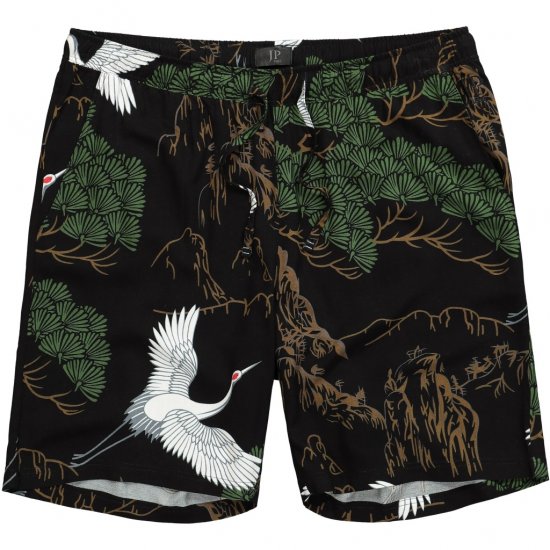 JP1880 Bermuda Shorts All-over Print Black - Shorts - Pantaloncini Uomo Taglie Forti