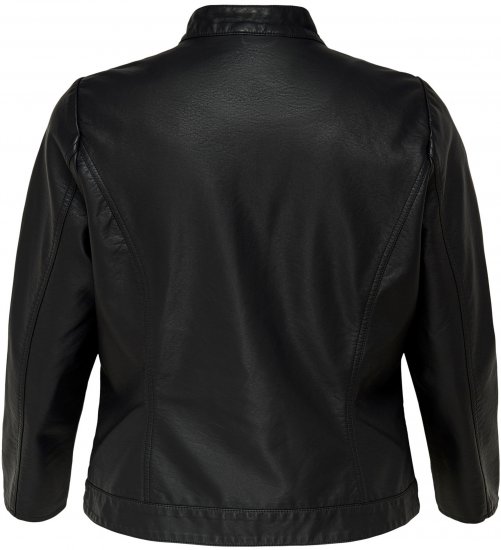 Only Carmakoma Robber Leather Jacket Black - Giacche in pelle - 