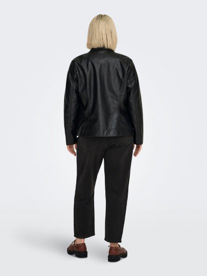 Only Carmakoma Robber Leather Jacket Black - Giacche in pelle - 