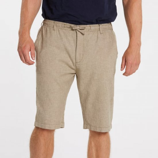 North Latitude 41106 Linen Shorts Beige - Shorts - Pantaloncini Uomo Taglie Forti