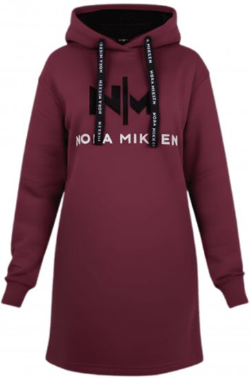 Nora Mikken KADRI Long Hoodie Burgundy - Felpe & felpe con cappuccio - 