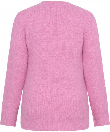 Kaffe Curve Emilia Pullover Pink Power Melange - Maglioni lavorati a maglia - 