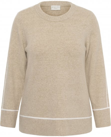 Kaffe Curve Jina Knit Pullover Feather Grey Melange - Maglioni lavorati a maglia - 