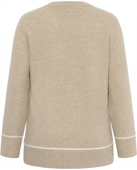 Kaffe Curve Jina Knit Pullover Feather Grey Melange - Maglioni lavorati a maglia - 