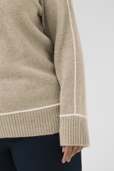 Kaffe Curve Jina Knit Pullover Feather Grey Melange - Maglioni lavorati a maglia - 