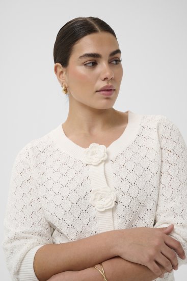 Kaffe Curve Kathrina Pullover White - Maglioni lavorati a maglia - 