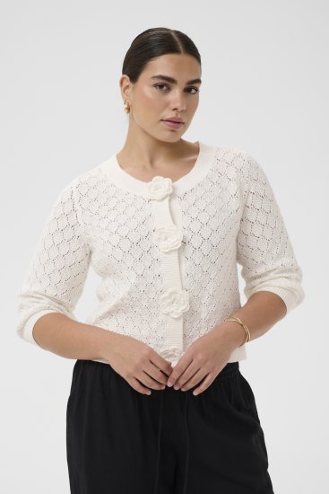 Kaffe Curve Kathrina Pullover White - Maglioni lavorati a maglia - 