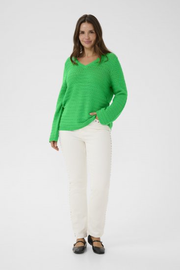 Kaffe Curve Metty Pullover Bright Green - Maglioni lavorati a maglia - 