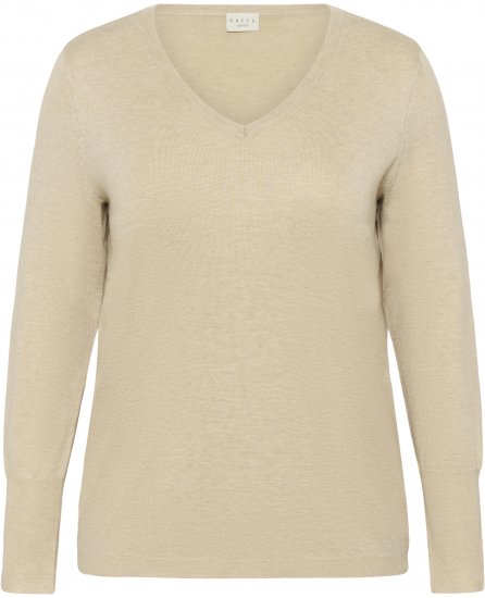 Kaffe Curve Lizzy Long Sleeve Pullover Feather Grey Melange - Maglioni lavorati a maglia - 