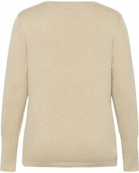 Kaffe Curve Lizzy Long Sleeve Pullover Feather Grey Melange - Maglioni lavorati a maglia - 