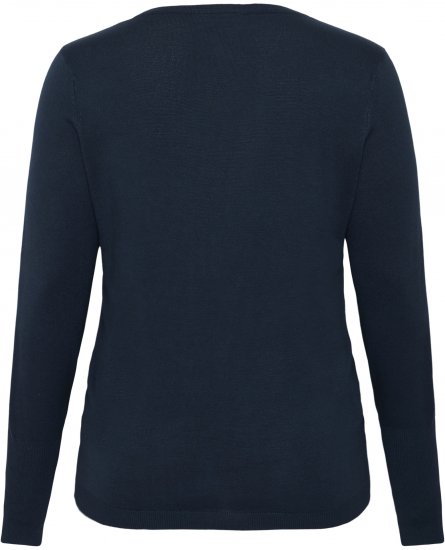 Kaffe Curve Lizzy Long Sleeve Pullover Midnight Marine - Maglioni lavorati a maglia - 