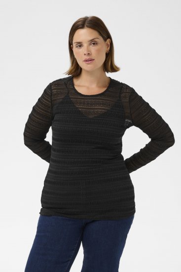 Kaffe Curve Hanna Lace Long Sleeve T-Shirt - Maglie a maniche lunghe - 
