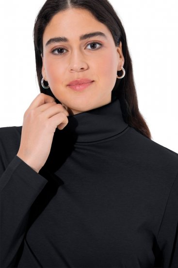 Ulla Popken Basic Long Sleeve Slim Fit Turtleneck Black - Felpe & felpe con cappuccio - Felpe, Hoodie e Maglieria Calda