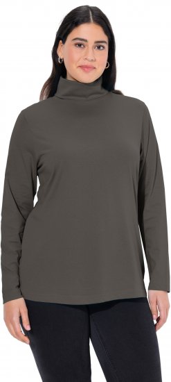 Ulla Popken Basic Long Sleeve Slim Fit Turtleneck Graphite Grey - Felpe & felpe con cappuccio - 