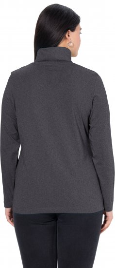 Ulla Popken Basic Long Sleeve Slim Fit Turtleneck Charcoal Grey Melange - Felpe & felpe con cappuccio - 