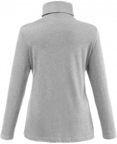 Ulla Popken Basic Long Sleeve Slim Fit Turtleneck Light Grey Melange - Felpe & felpe con cappuccio - 