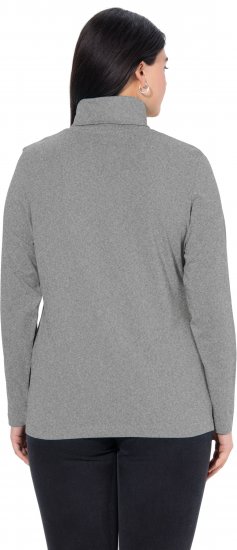 Ulla Popken Basic Long Sleeve Slim Fit Turtleneck Light Grey Melange - Felpe & felpe con cappuccio - 