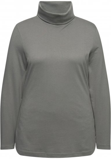 Ulla Popken Basic Long Sleeve Slim Fit Turtleneck Grey - Felpe & felpe con cappuccio - 