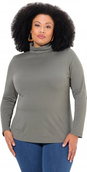 Ulla Popken Basic Long Sleeve Slim Fit Turtleneck Grey - Felpe & felpe con cappuccio - 