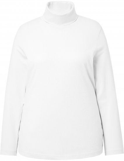 Ulla Popken Basic Long Sleeve Slim Fit Turtleneck Off-White - Felpe & felpe con cappuccio - 