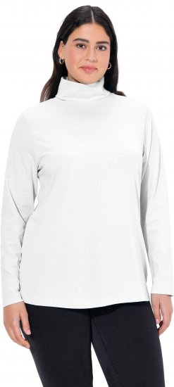 Ulla Popken Basic Long Sleeve Slim Fit Turtleneck Off-White - Felpe & felpe con cappuccio - 