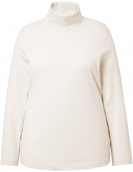 Ulla Popken Basic Long Sleeve Slim Fit Turtleneck Natural - Felpe & felpe con cappuccio - 