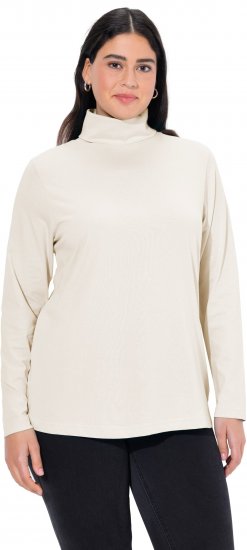 Ulla Popken Basic Long Sleeve Slim Fit Turtleneck Natural - Felpe & felpe con cappuccio - 