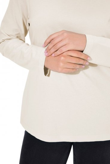 Ulla Popken Basic Long Sleeve Slim Fit Turtleneck Natural - Felpe & felpe con cappuccio - Felpe, Hoodie e Maglieria Calda