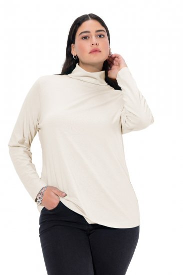 Ulla Popken Basic Long Sleeve Slim Fit Turtleneck Natural - Felpe & felpe con cappuccio - Felpe, Hoodie e Maglieria Calda