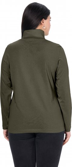 Ulla Popken Basic Long Sleeve Slim Fit Turtleneck Olive - Felpe & felpe con cappuccio - 