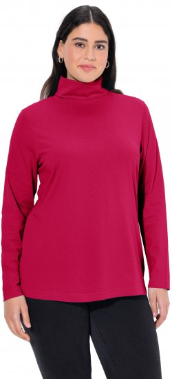 Ulla Popken Basic Long Sleeve Slim Fit Turtleneck Red - Felpe & felpe con cappuccio - 