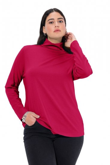 Ulla Popken Basic Long Sleeve Slim Fit Turtleneck Red - Felpe & felpe con cappuccio - Felpe, Hoodie e Maglieria Calda