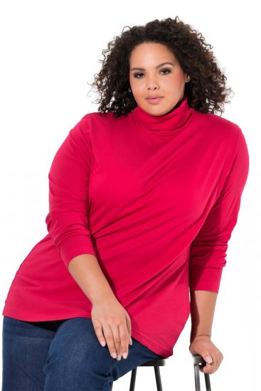 Ulla Popken Basic Long Sleeve Slim Fit Turtleneck Red - Felpe & felpe con cappuccio - Felpe, Hoodie e Maglieria Calda