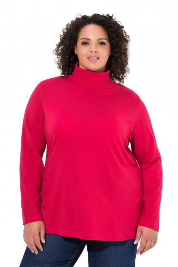 Ulla Popken Basic Long Sleeve Slim Fit Turtleneck Red - Felpe & felpe con cappuccio - Felpe, Hoodie e Maglieria Calda