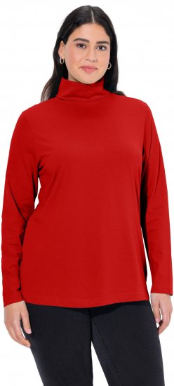 Ulla Popken Basic Long Sleeve Slim Fit Turtleneck Dark Berry - Felpe & felpe con cappuccio - 