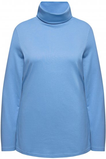 Ulla Popken Basic Long Sleeve Slim Fit Turtleneck Light Cornflower - Felpe & felpe con cappuccio - 