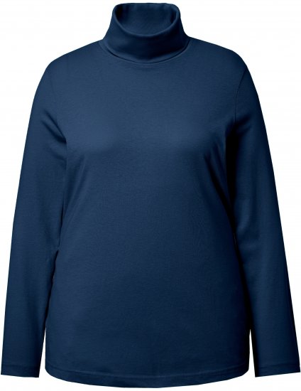 Ulla Popken Basic Long Sleeve Slim Fit Turtleneck Dark Blue - Felpe & felpe con cappuccio - 